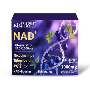 Nutriboost Global PQQ NAD+ Berry Flavored Drink Blend for Skin Aging Support, Energy & Focus